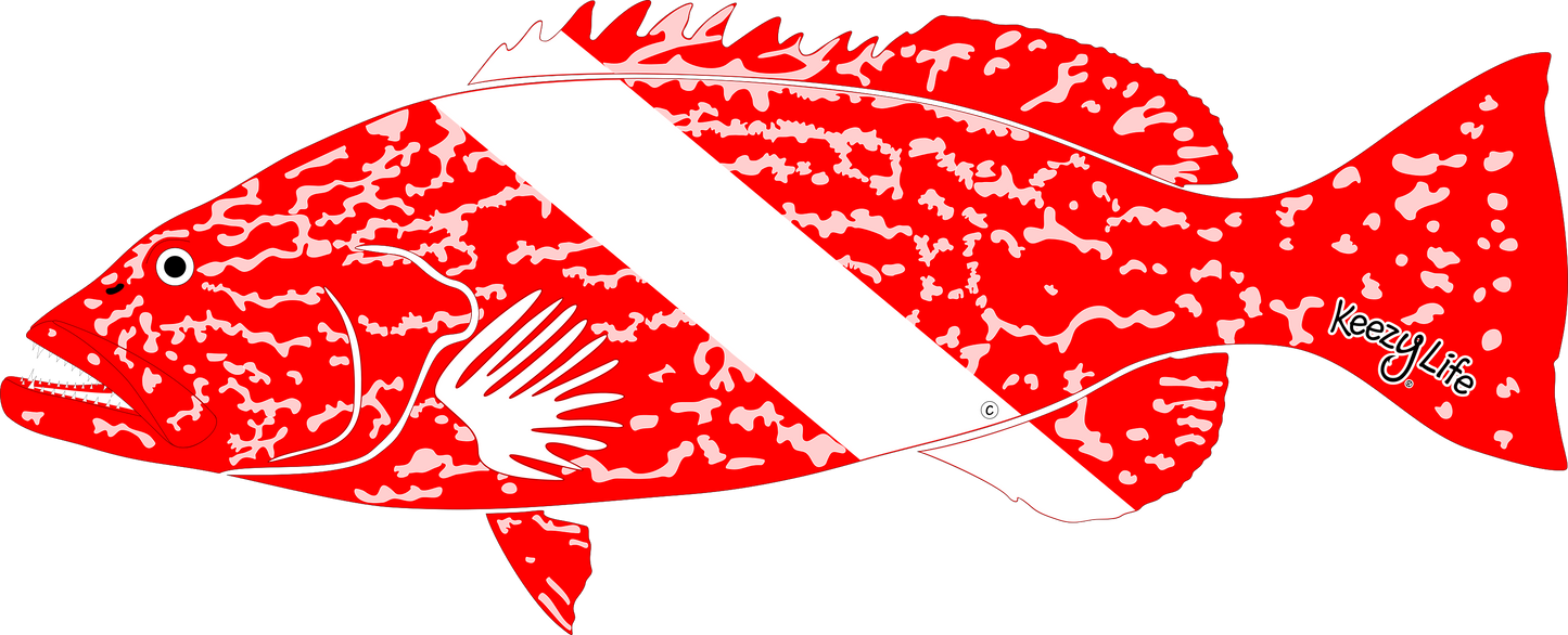Grouper Dive Decal