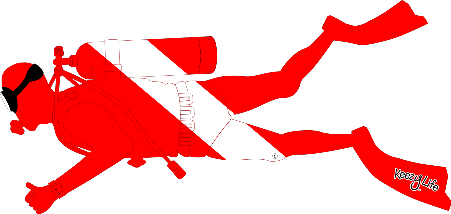 Scuba Male Dive Decal