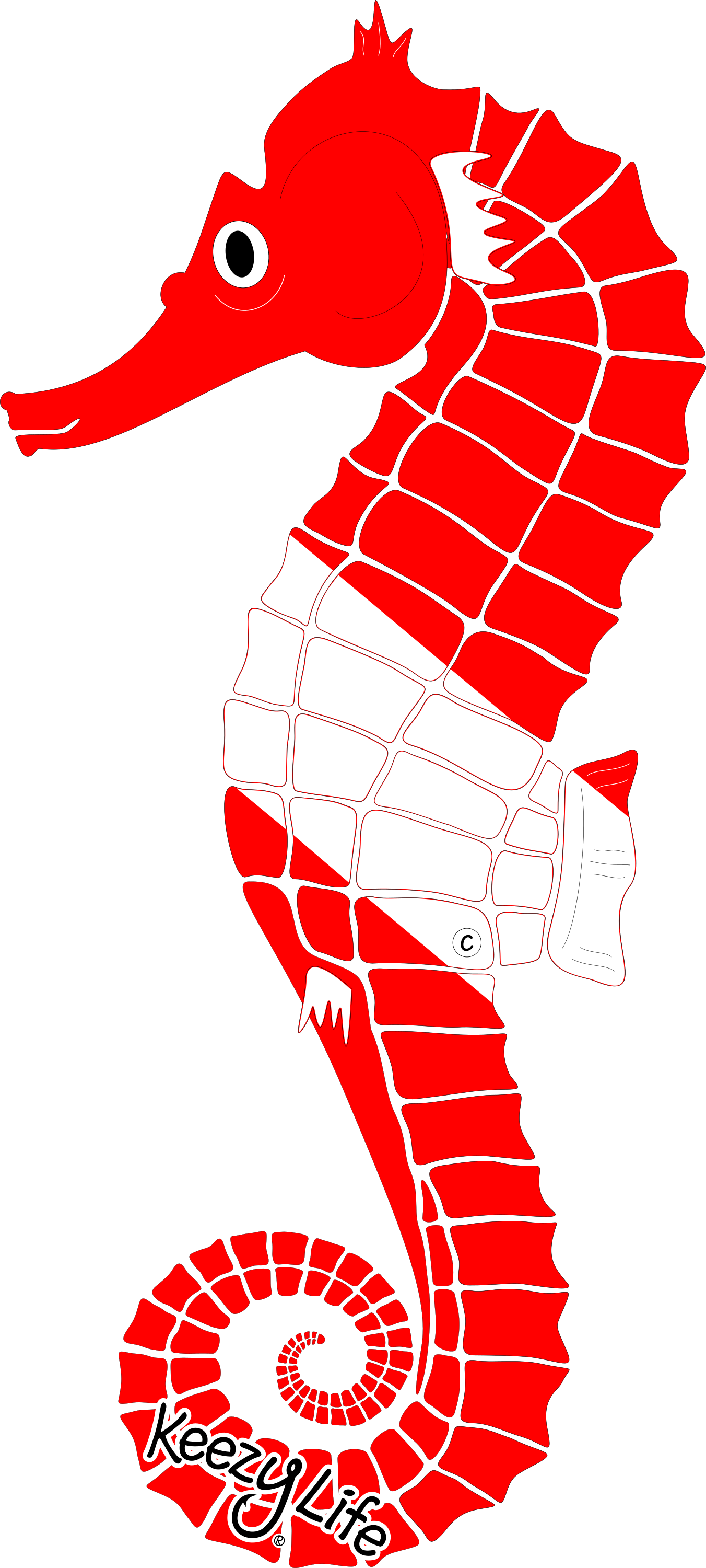 Sea Horse Dive Decal
