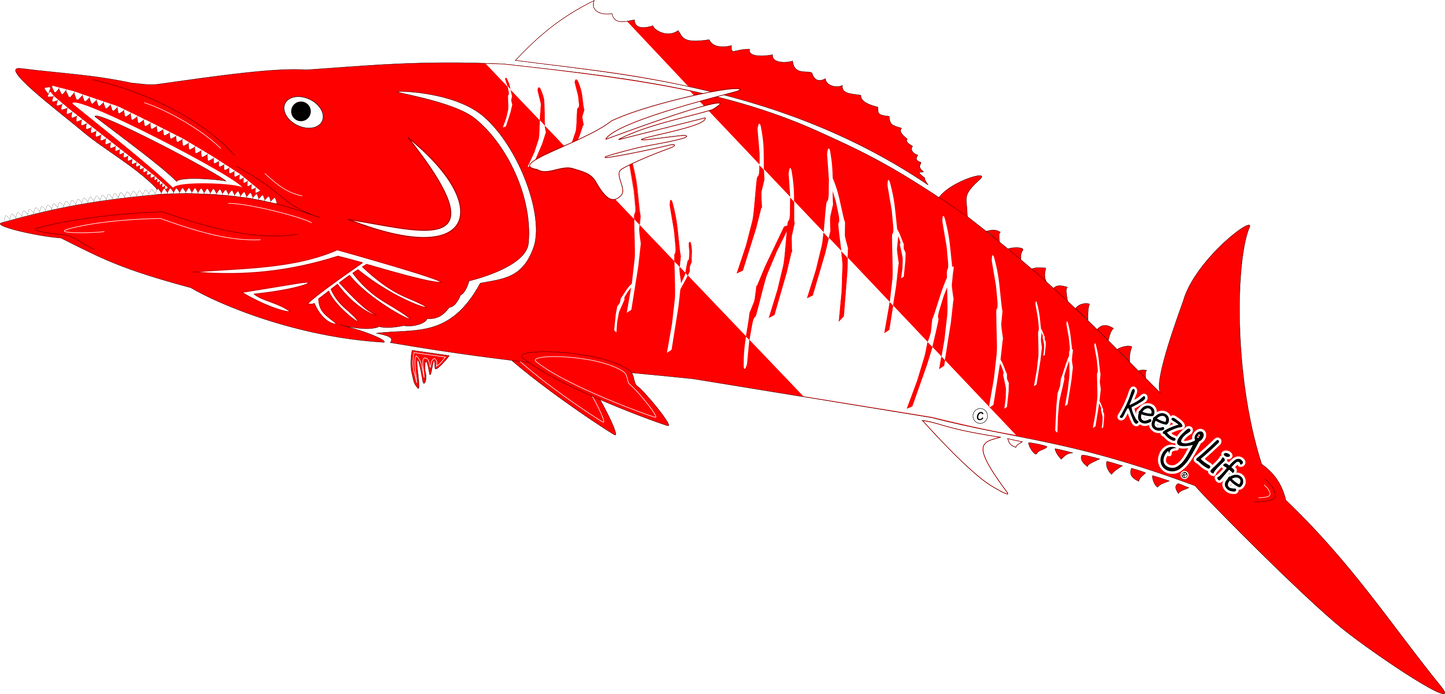 Wahoo Dive Decal