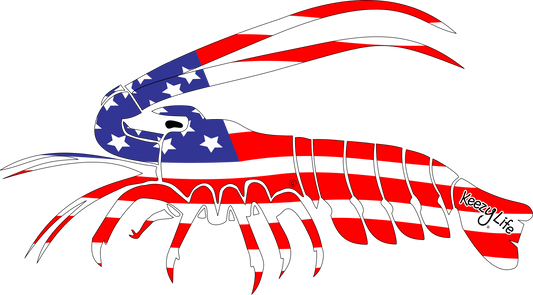 American Flag Lobster Decal