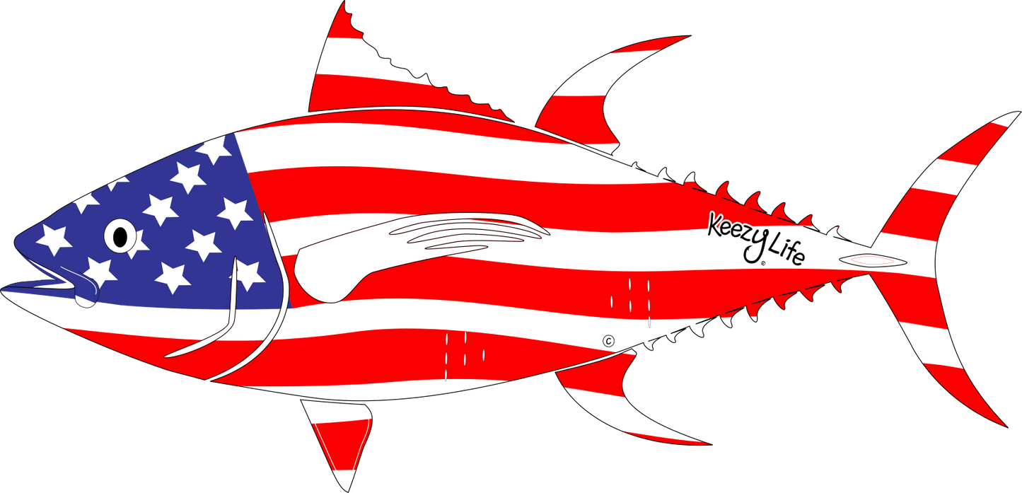 American Flag Tuna Magnet