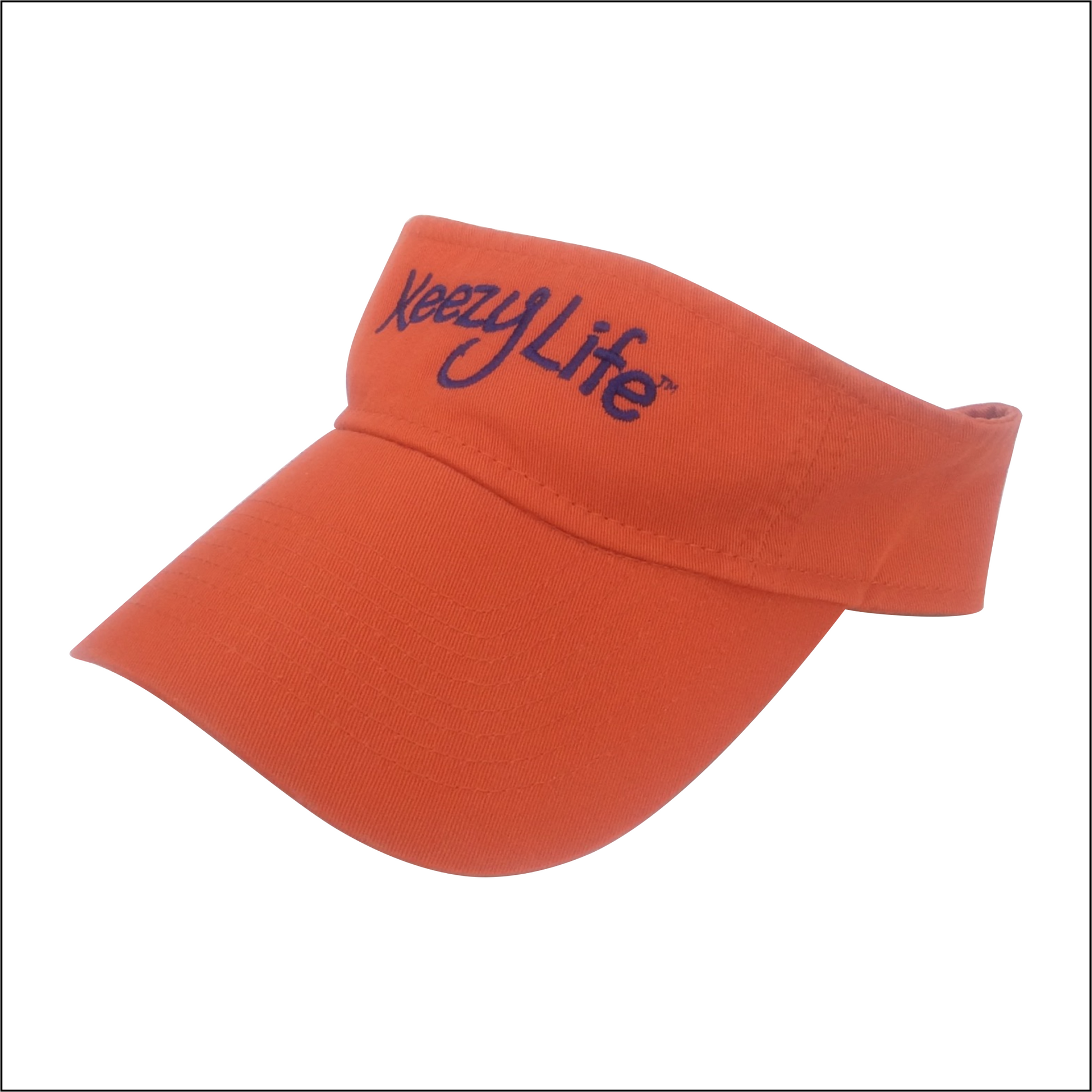 Visor Says Keezy Life. The letter Y has a fish hook shaped to the bottom of the Y.
