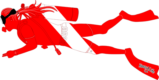 Scuba Diver Female Dive Decal